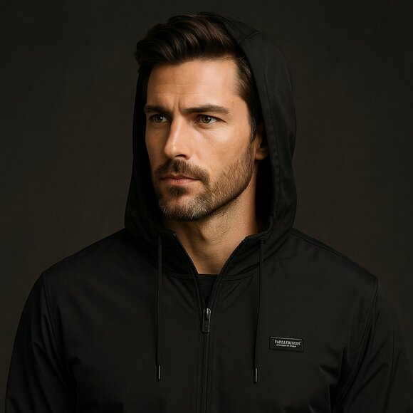 Travis Mathew Black Full-Zip Hoodie Jacket - Size Small - Picture 1 of 9